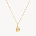 Load image into Gallery viewer, Personalized Gold Rectangle Locket Necklace
