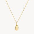 Load image into Gallery viewer, Personalized Gold Rectangle Locket Necklace
