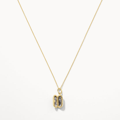 Personalized Gold Rectangle Locket Necklace 2