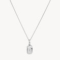 Load image into Gallery viewer, Personalized Silver Rectangle Locket Necklace
