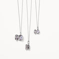 Load image into Gallery viewer, Personalized Silver Rectangle Locket Necklace
