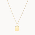 Load image into Gallery viewer, Personalized Gold Rectangle Pendant Necklace
