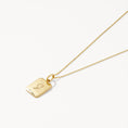 Load image into Gallery viewer, Personalized Gold Rectangle Pendant Necklace
