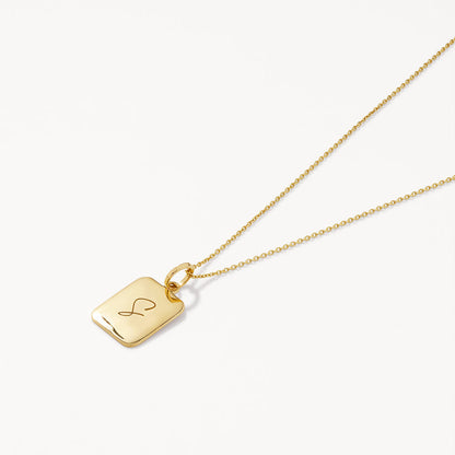 Personalized Gold Rectangle Pendant Necklace 3
