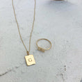 Load image into Gallery viewer, Personalized Gold Rectangle Pendant Necklace
