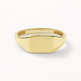 Load image into Gallery viewer, Personalized Gold Rectangle Signet Ring
