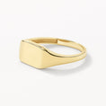 Load image into Gallery viewer, Personalized Gold Rectangle Signet Ring
