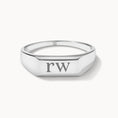 Load image into Gallery viewer, Personalized Engraved Signet Wedding Band
