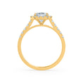 Load image into Gallery viewer, 1.01 CT Emerald-Cut Lab Grown Diamond Halo & Pave Engagement Ring
