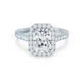 Load image into Gallery viewer, 1.20 CT Radiant Cut Lab-Grown Diamond Halo & Pave Engagement Ring
