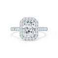 Load image into Gallery viewer, 1.20 CT Radiant Cut Lab-Grown Diamond Halo & Pave Engagement Ring
