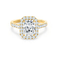 Load image into Gallery viewer, 1.50 CT Radiant Lab Grown Diamond Halo & Pave Engagement Ring
