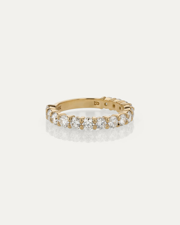 3/4 Eternity-1.5 CT Round Lab Grown Diamond Wedding Band