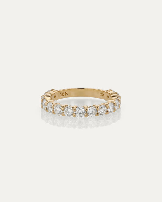 3/4 Eternity-1.5 CT Round Lab Grown Diamond Wedding Band