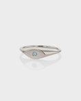 Load image into Gallery viewer, 0.10 TCW Round Blue Topaz Lab Grown Diamond Wedding Band
