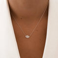 Load image into Gallery viewer, Golden Evil Eye Necklace with 0.3 TCW Round Lab-Grown Diamonds
