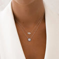 Load image into Gallery viewer, Golden Evil Eye Necklace with 0.3 TCW Round Lab-Grown Diamonds
