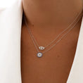 Load image into Gallery viewer, Golden Evil Eye Necklace with 0.3 TCW Round Lab-Grown Diamonds
