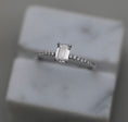 Load image into Gallery viewer, 0.60 CT Emerald Lab-Grown Diamond Pave Engagement Ring
