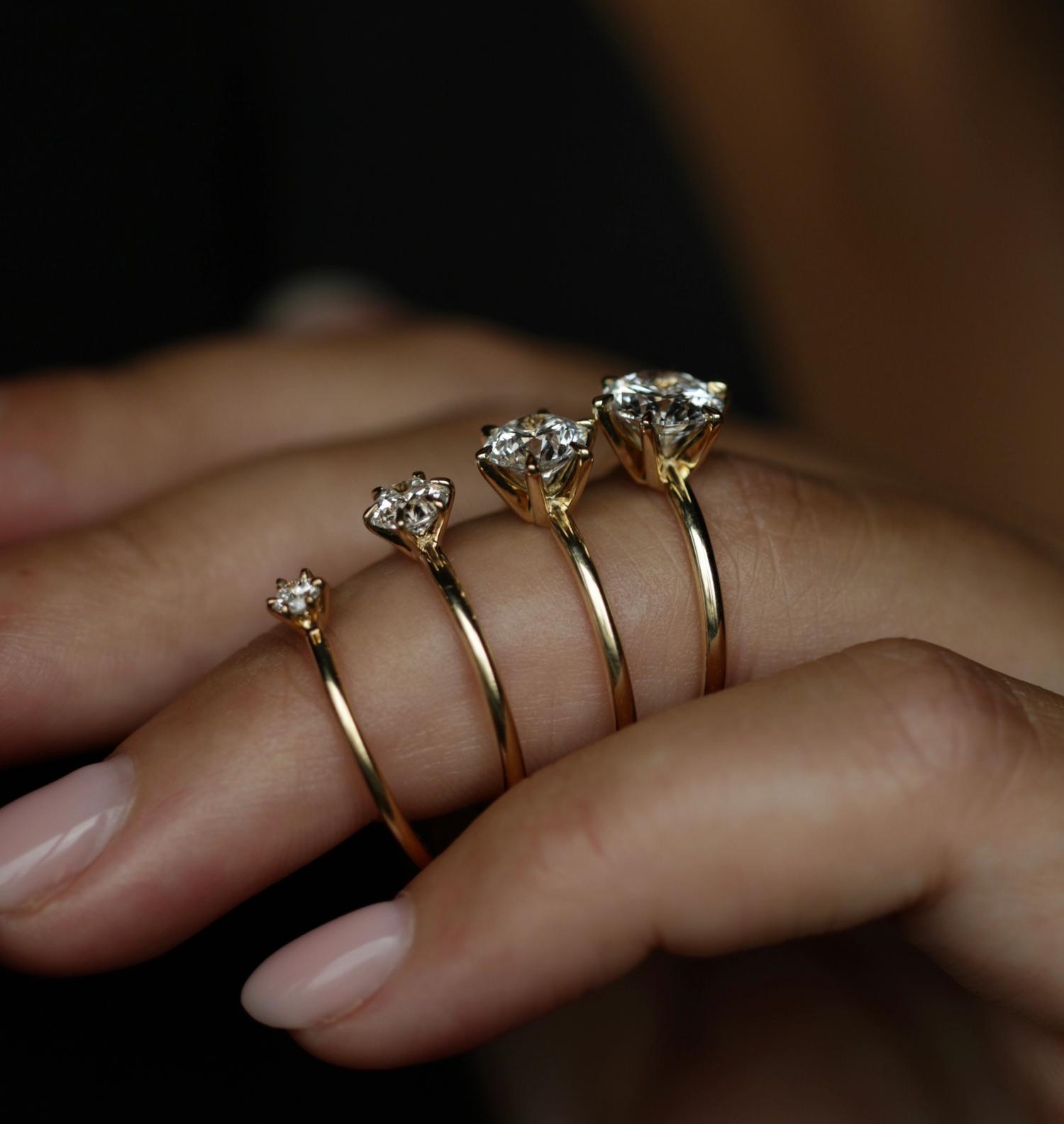 1.5 CT Round Lab-Grown Diamond Solitaire Engagement Ring in Elegant Gold Setting 10