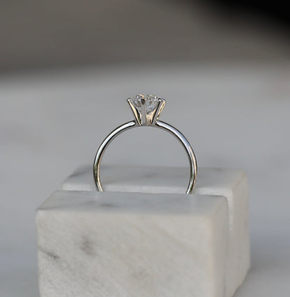 1.0 CT Round Lab-Grown Diamond Solitaire Ring in Classic Gold Setting 8