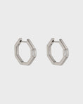 Load image into Gallery viewer, Radiant Hexagonal Diamond Hoop Earrings
