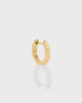 Load image into Gallery viewer, Geometric Gold Hoop Huggie Earrings
