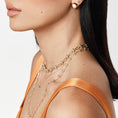 Load image into Gallery viewer, Golden Elegance Paperclip Necklace with Beaded Detailing
