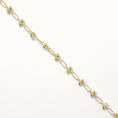 Load image into Gallery viewer, Golden Elegance Paperclip Necklace with Beaded Detailing 2
