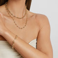 Load image into Gallery viewer, Golden Elegance Paperclip Necklace with Beaded Detailing 10
