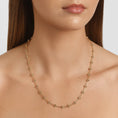 Load image into Gallery viewer, Golden Elegance Paperclip Necklace with Beaded Detailing
