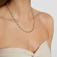 Load image into Gallery viewer, Golden Elegance Paperclip Necklace with Beaded Detailing
