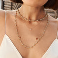 Load image into Gallery viewer, Golden Elegance Paperclip Necklace with Beaded Detailing
