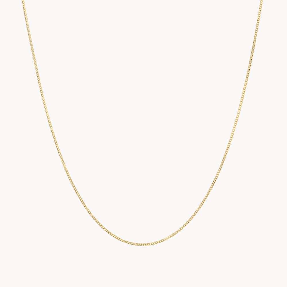 Elegant Gold Curb Chain Necklace