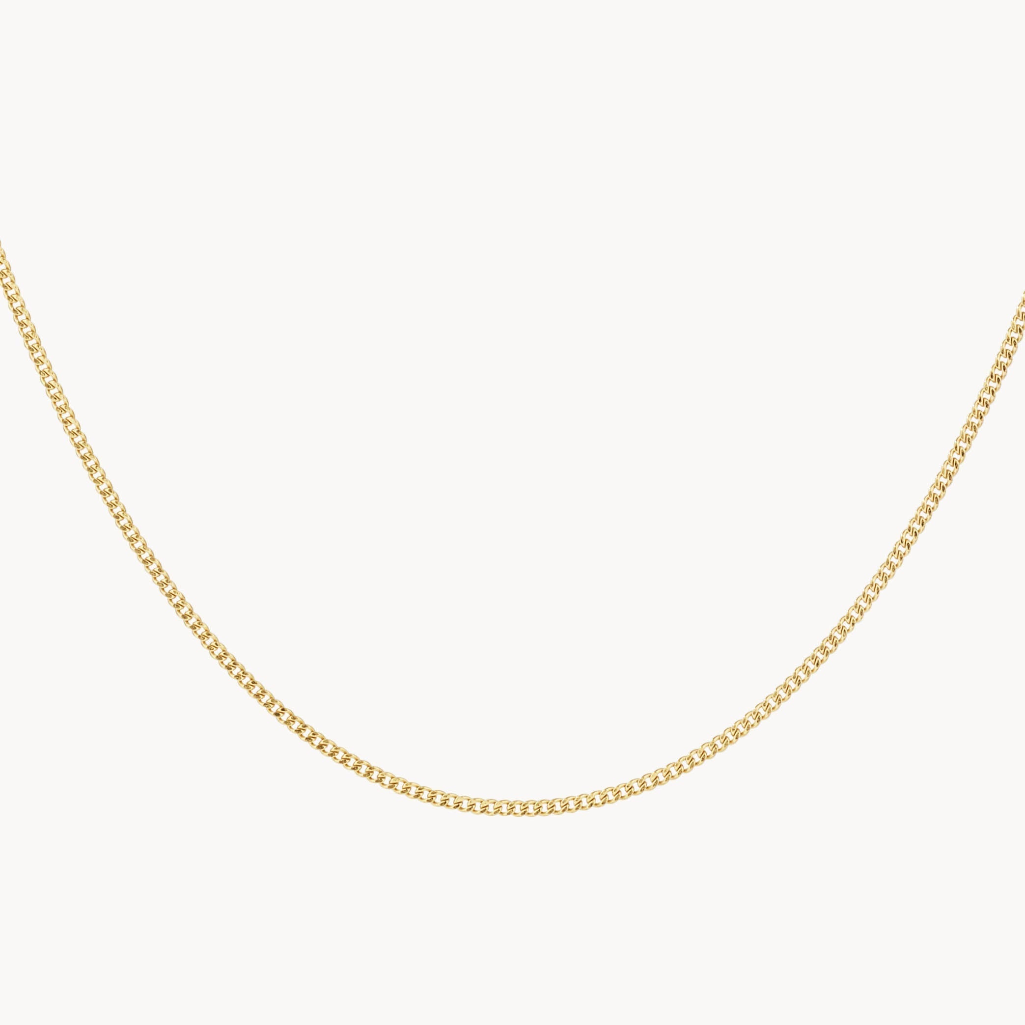 Elegant Gold Curb Chain Necklace