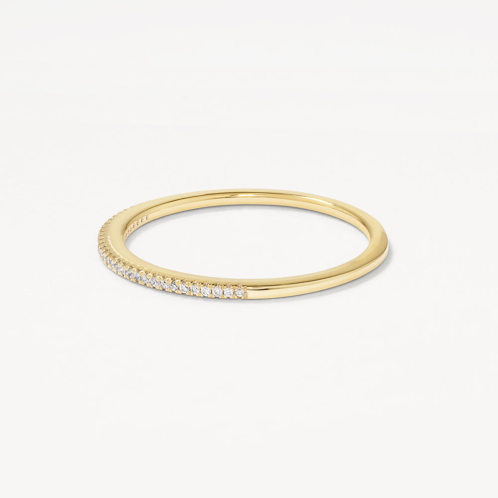 Radiant 0.05 TCW Round Lab-Grown Diamond Gold Half Eternity Band