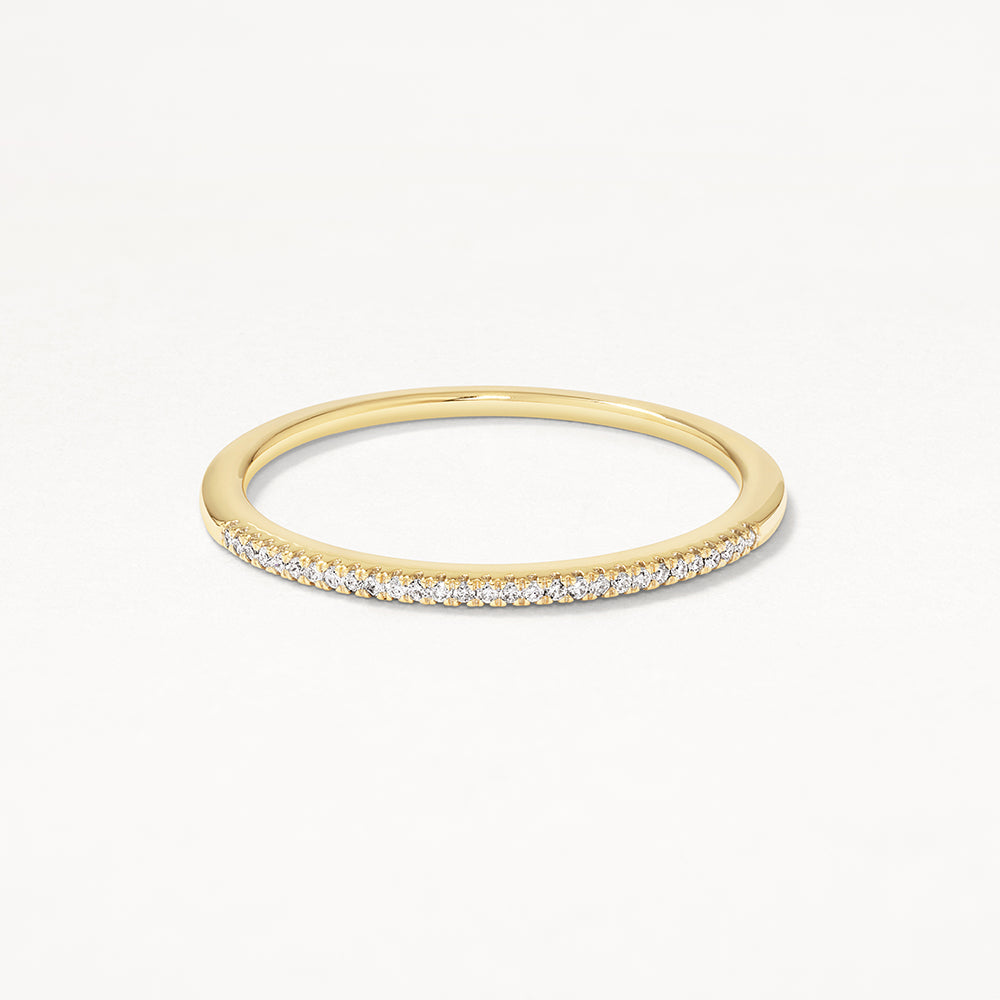 Radiant 0.05 TCW Round Lab-Grown Diamond Gold Half Eternity Band