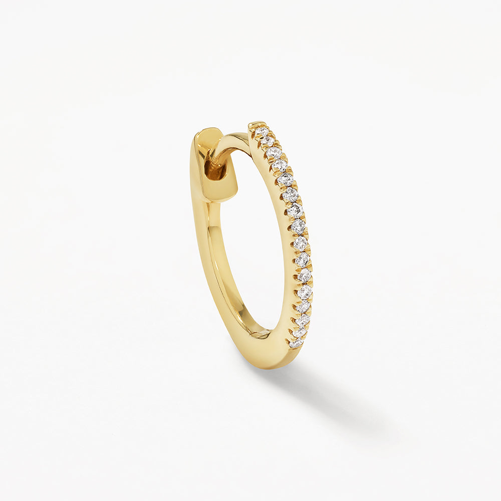 Radiant 0.05 TCW Round Lab Grown Diamond Hoop Earrings in Gold 5
