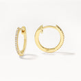 Load image into Gallery viewer, Radiant 0.05 TCW Round Lab Grown Diamond Hoop Earrings in Gold
