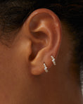 Load image into Gallery viewer, 0.20 TCW Round & Marquise Lab Grown Diamond Half Hoop Earrings
