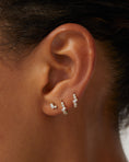 Load image into Gallery viewer, 0.20 TCW Round & Marquise Lab Grown Diamond Half Hoop Earrings
