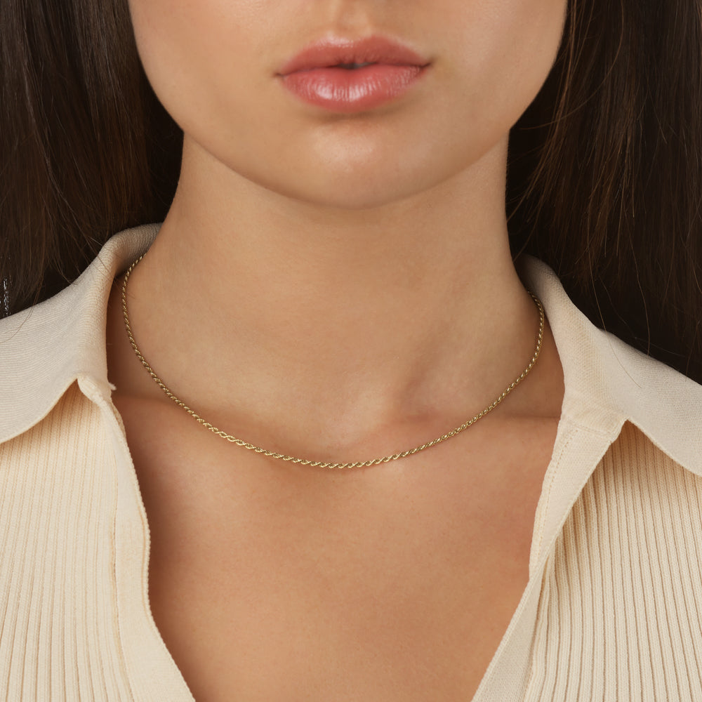 Elegant Gold Rope Chain Necklaces 7