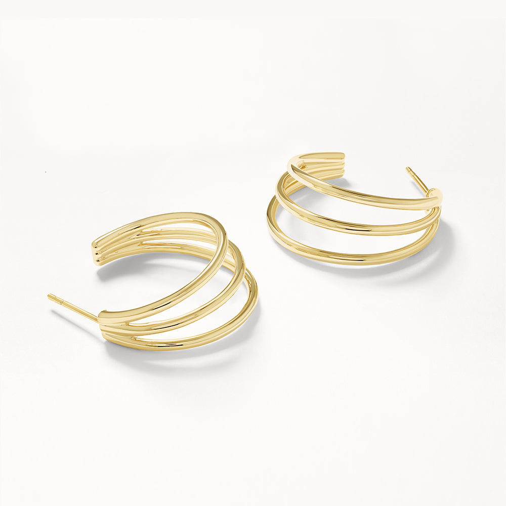 Triple Hoop Earrings