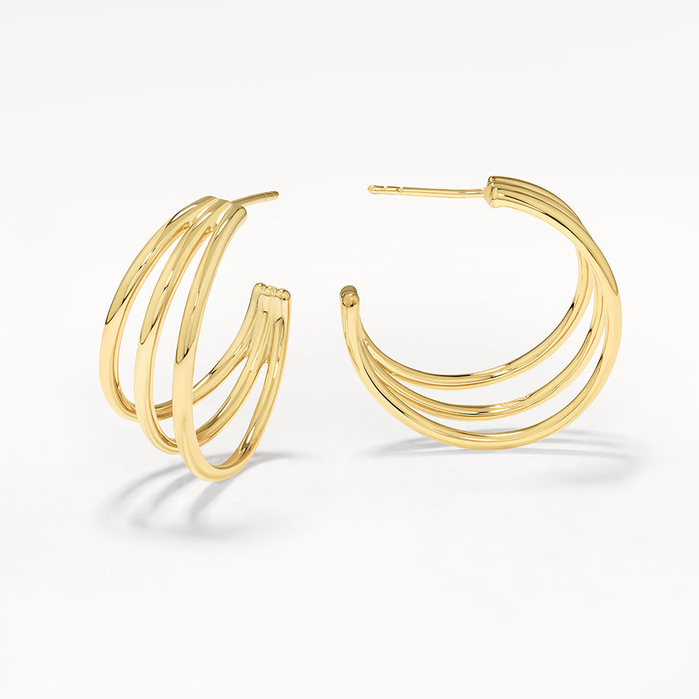 Triple Hoop Earrings