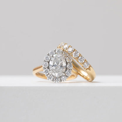 Curved- 0.25 CT Marquise Lab Grown Diamond Wedding Band