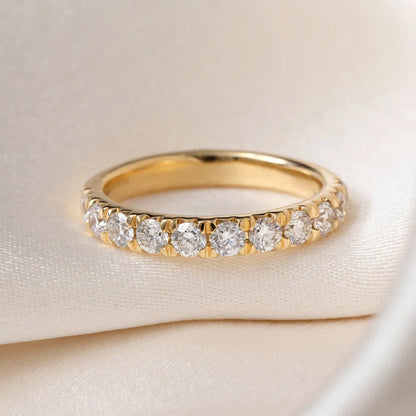 Curved- 0.25 CT Marquise Lab Grown Diamond Wedding Band