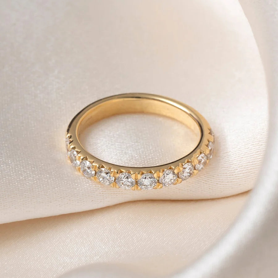 Curved- 0.25 CT Marquise Lab Grown Diamond Wedding Band