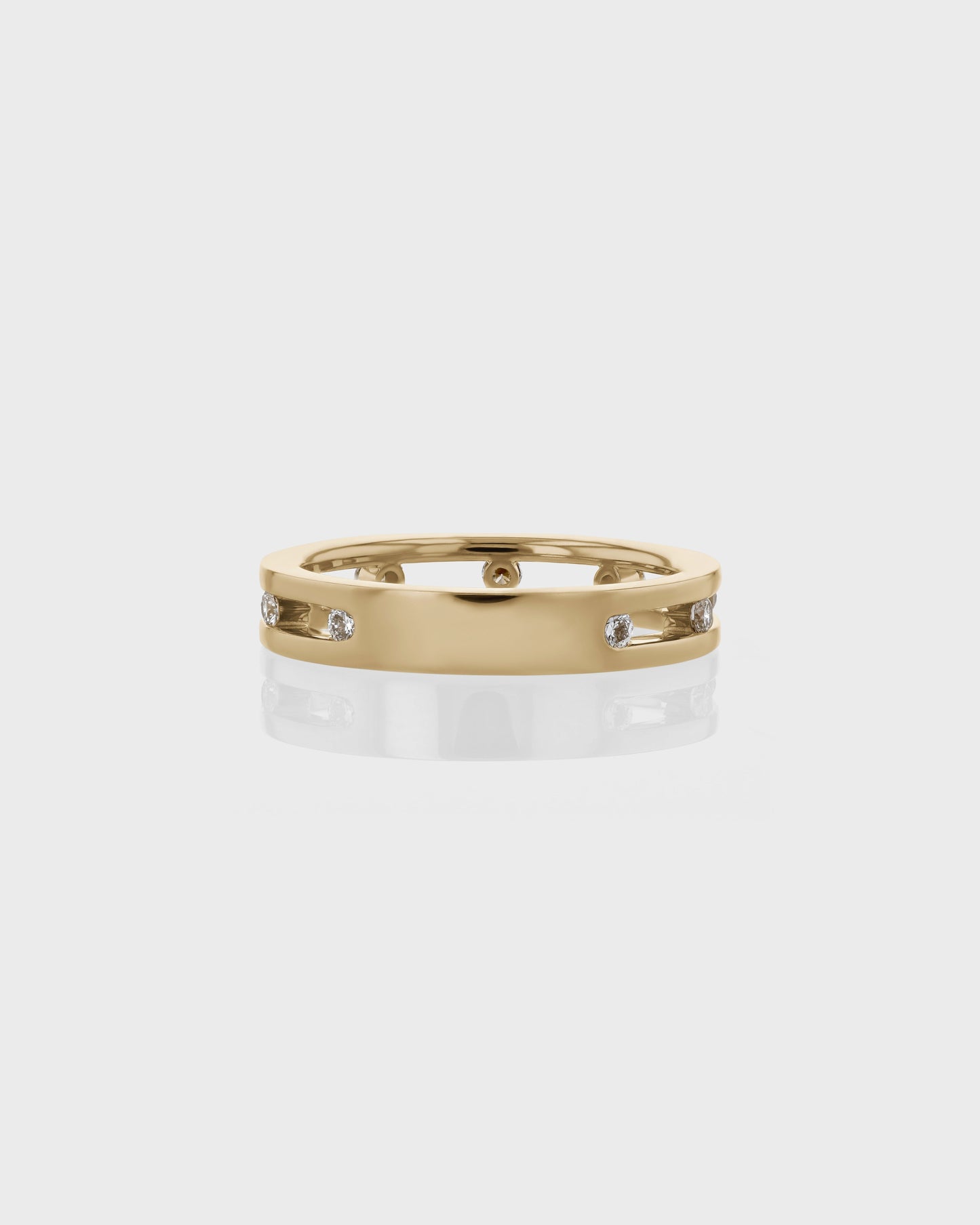 0.50 TCW Round Lab Grown Diamond Open Band Wedding Ring 5