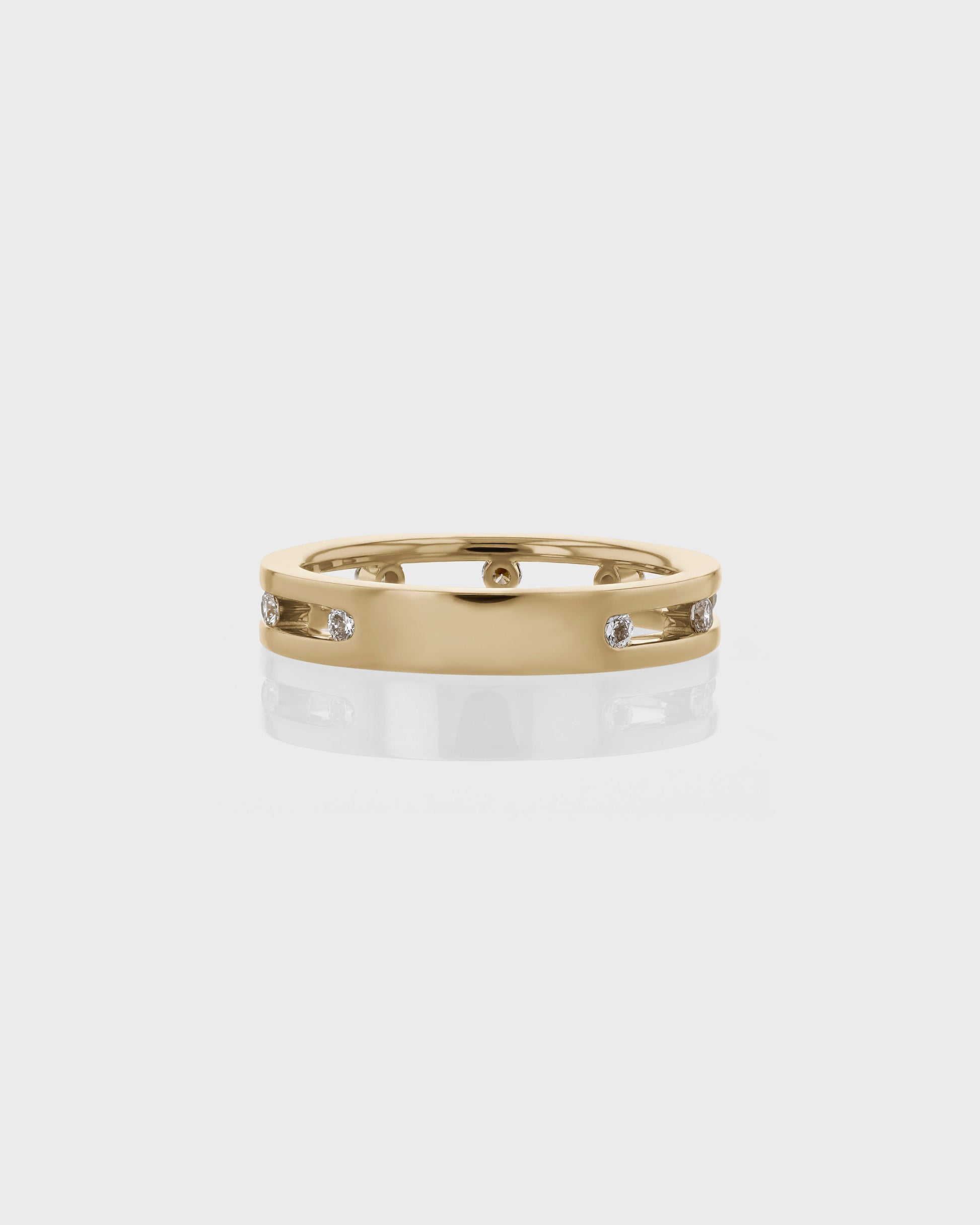 0.50 TCW Round Lab Grown Diamond Open Band Wedding Ring 5