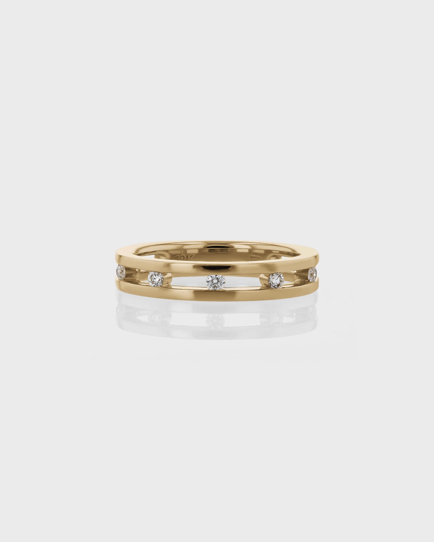 0.50 TCW Round Lab Grown Diamond Open Band Wedding Ring 1